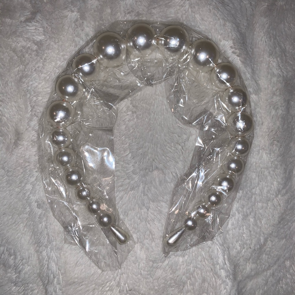 White Faux Pear Hairband